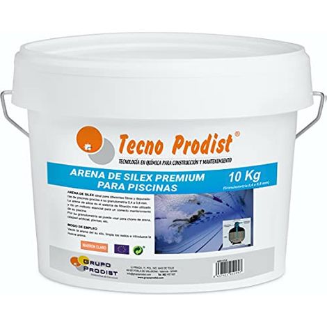 TECNO PRODIST Arena de Silex Premium - Arena para Filtro de Piscina y Depuradoras