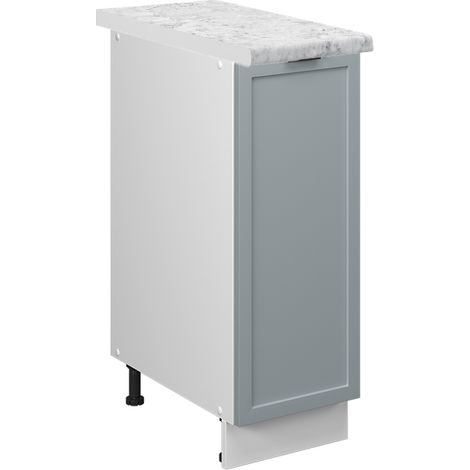 Armadio cucina dispensa alto Fame-Line, Blu-grigio chiaro, 30 cm , PL Marmo, Vicco