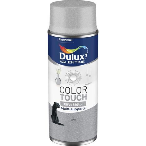 Peinture Aérosol Color Touch - Effet Métal Gris Métallisé 400 ml - Dulux Valentine