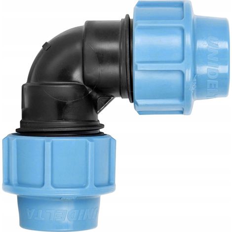 CODO TRENZADO PE 32X32 MM PARA AGUA PN16 (1/2)