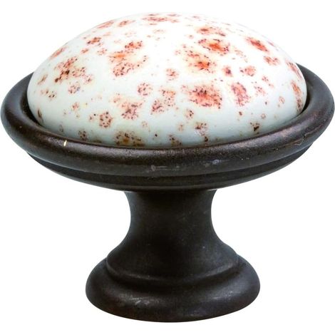 Bouton de tiroir porcelaine céramique 34 mm avec vis Meuble Vintage Antique Style Porte Poignée Commode Armoire Maison (1/2)