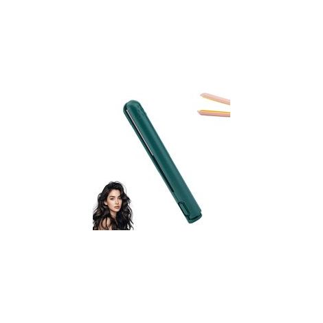 Lisseur et boucleur 2 en 1, mini lisseur sans fil, vert (1/5)