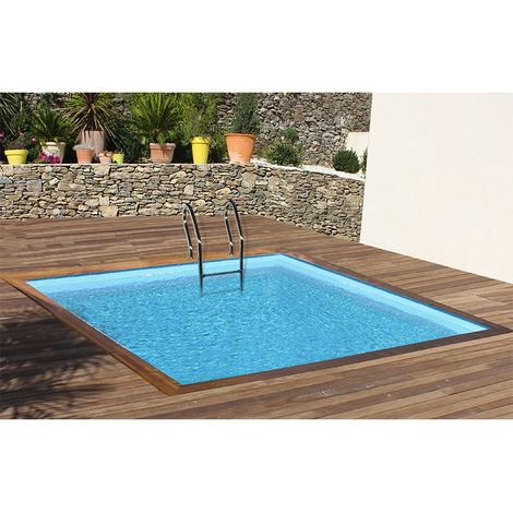Piscina Gre Cuadrada De Madera Sunbay Pool Carra 788455E 3 Mts X 3 Mts X 1.19 Mts De Alto