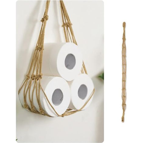 Sac de rangement mural à suspendre, décoration bohème, sac en corde, pour livres, journaux, carnet de notes, papier toilette, pour chambre à coucher, salle de bain, salon