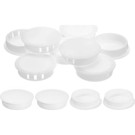 12Pcs Bouchon de Trou en Nylon, 39.5-40mm Diamètre de Trou Bouchon d'étanchéité Rond Souple et Flexible de Verrouillage Bouchons en Caoutchouc pour Bouteille, Tuyau, Cuisine, Blanc (1/5)