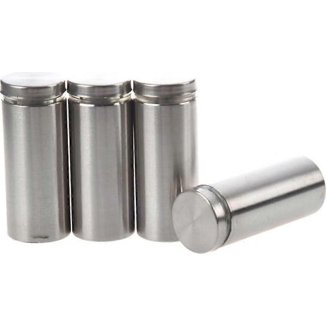 4 Stück 25 mm x 60 mm silberfarbene Geländer-Abstandshalter für Werbezwecke (1/5)