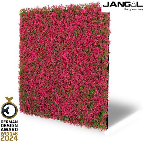 JANGAL Pannelli acustici Modulabili in FLORA sintetica ULTRAREALISTICA 52x52cm mod. PINK