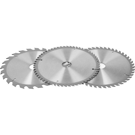 Set aus 3 Holzsägeblättern, 8 Zoll, 24, 48 oder 60 Zähne, geeignet zum Schneiden von Holz. (1/5)