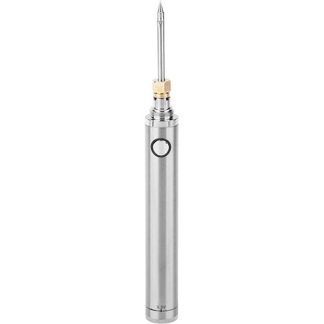 Kit fer à souder mini USB 5V, stylo rechargeable antioxydation argenté, portable et pratique pour bricolage et réparations électroniques. (1/5)