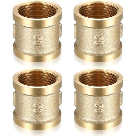 4 Pièces Manchon Laiton, Filetage Femelle 3/4 Pouce, Raccord Double Eau Potable, Pour Chauffage Système