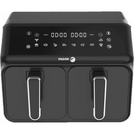 Fagor FG2X4L Heißluftfritteuse Schwarz 8L Kapazität