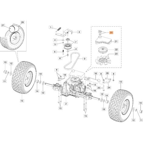 Tapón depósito tractor modelos MISTRAL72/13H ORIGINAL EMAK 68130569