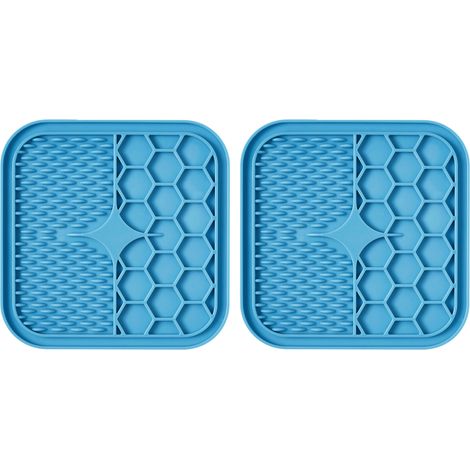 Tapis Léchage Chien Chat - Antistress Lent - Pour Aliments Humides Secs ou Pâteux - Lavable et Pliable - 1 Pièce (1/5)