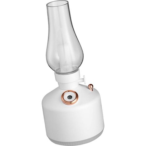 Vintage Lantern Humidifier Diffuser, USB Rechargeable Ultrasonic with Dimmable Lamp, Ideal for Bedroom and Office Decoration, Relaxing (Beige) (1/5)