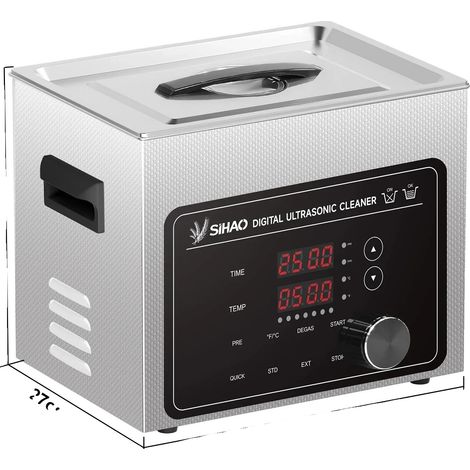 Máquina de limpieza ultrasónica, frecuencia de 40 kHz, temporizador de calentamiento digital, 10 L (1/2)