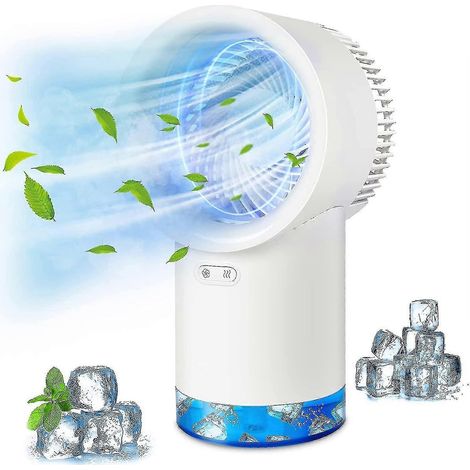 Refroidisseur d'air portable, circulateur 4 en 1, mini climatiseur personnel avec refroidisseur et purificateur d'air humidificateur. (1/5)