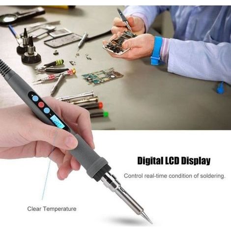 Fer à Souder Électrique Kit 145W Écran LCD Numérique d'affichage la Température 50-480℃ - DILWE (1/4)