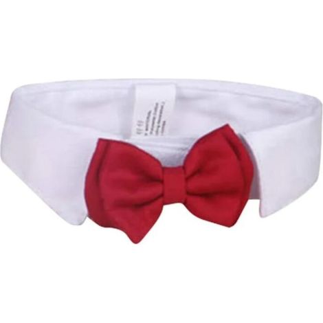 OrchidCat Bow Tie Collar Red Bow Adjustable Cat Collar Formal Pet Bow Tie Collar Tie for Dogs and Cats-L 2pcs