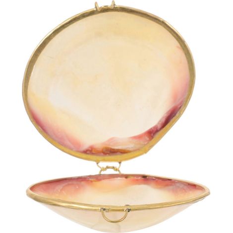 Boîte à bijoux décorative en forme de coquillage, idéale pour boucles d'oreilles, colliers et bracelets. Petit coffret à bijoux délicat. (1/3)