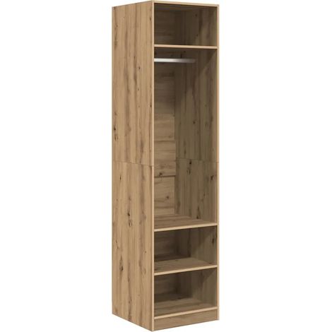 Armario de almacenamiento moderno con estantes fabricados con tablones de roble macizo 50 x 50 x 200 cm hecho a mano 020052445 (1/5)