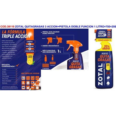 Zotal Sgrassatore Multiuso con Pistola 2 Funzioni 0,75 L