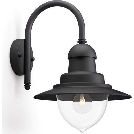 Applique murale extérieur E27 Raindrop Noir Philips IP44 (1/3)