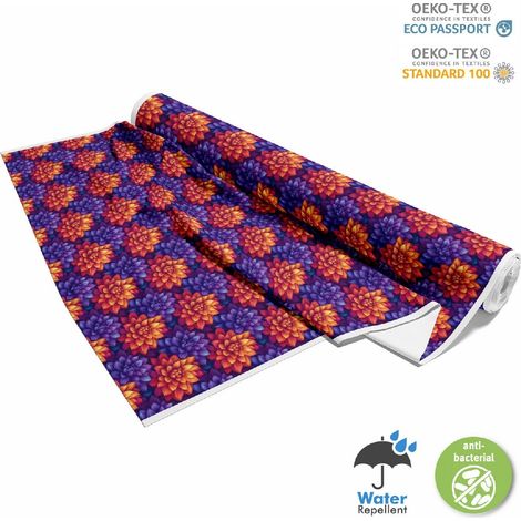 TESSUTI DECORATIVI PER ESTERNI OXFORD - Motivo Fiori Colorati DX18073 (1/5)