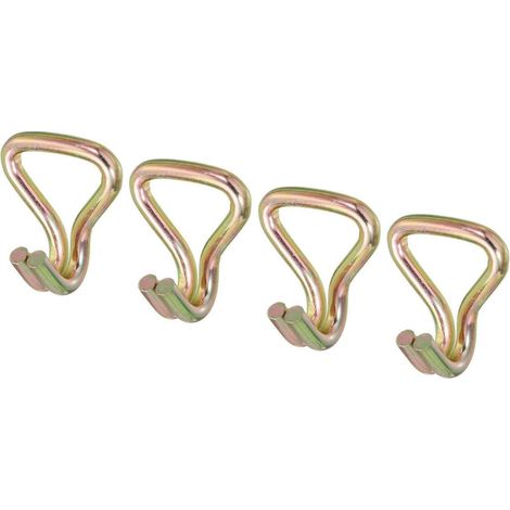 Ratschen-Doppel-J-Haken 4t, 2 Zoll, 4er-Pack