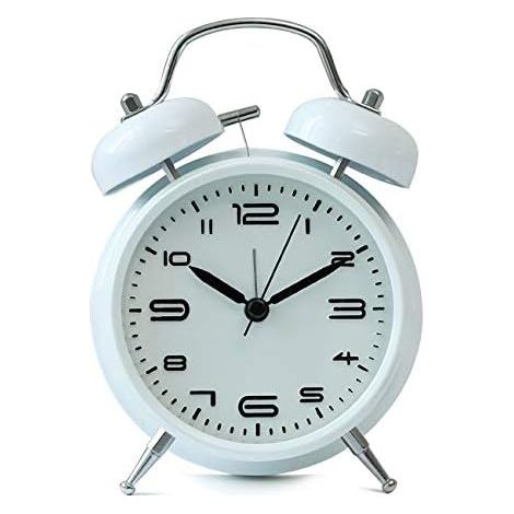 MINKUROW Sveglia Sveglia, Insegna Ai Bambini A Pianificare Il Proprio Tempo Con Saggezza, Decorazione In Ferro Da Scrivania, Colore Dell'orologio Da Parete Da 11,4 Pollici: Bianco (1/5)