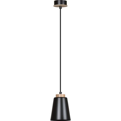 Lampada a sospensione Emibig Bolero nera legno E27 Ø14 (1/5)