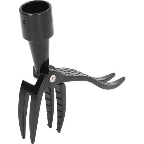 Arrache-mauvaises herbes portable en alliage d'aluminium, outil de désherbage à 4 griffes antidérapantes avec poignée debout. (1/5)