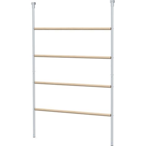 CHICFURN Percha para gallinas 140 x 86 x 25 cm acero galvanizado y madera natural, 4 a 6 gallinas (1/5)