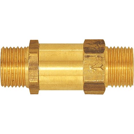 Riegler Rückschlagventil, Durchgangsform, MS, G 3/8 AG, 0,2 - 0,4 bar (1/2)