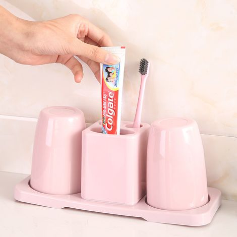 Couple tasse créative salle de bain porte-brosse à dents ensemble de lavage dentifrice tasse ensemble(Poudre Nordique) (1/5)