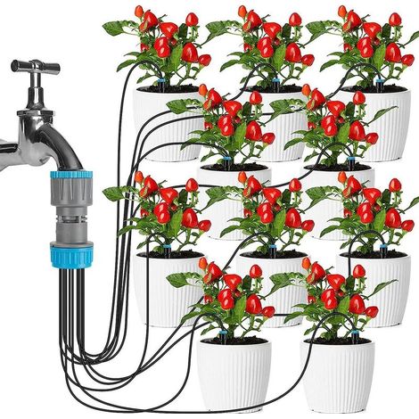 Goutteur - Systeme D'irrigation Goutte A Goutte - Pour Jardin Potager Serre - 10 Unites - 1 6 M - Noir - ABS (1/5)