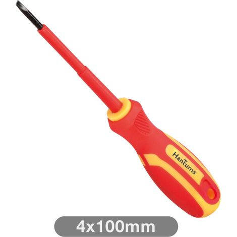 Destornillador aislante plano 4x100mm (1/5)