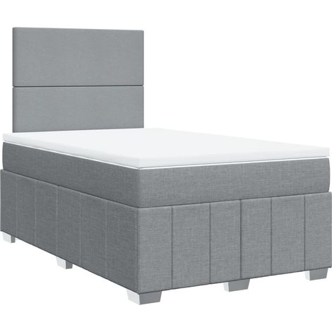 Maison Exclusive - Giroletto a Molle con Materasso Grigio Chiaro 120x200cm Tessuto