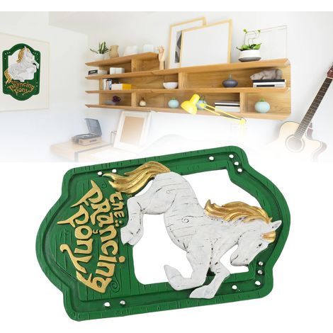 Panneau mural cheval résine synthétique, décoration pour maison bureau (1/5)
