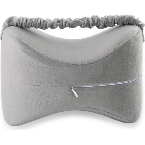 Multi-Purpose Slow Rebound Memory Foam Pillows for Pregnancy, Side Sleepers, Back Pain Relief, Leg Pads, Leggings with Elastic Strap, Washable Cover, Gray, Grayelasticband (1/5)