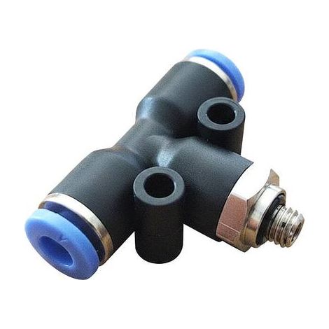 TRU COMPONENTS RACCORD EN T TC-13863056 PB6-G01 Ã DE TUYAU: 6 MM TAILLE DU FILETAGE: G 1/8 1 PC(S)