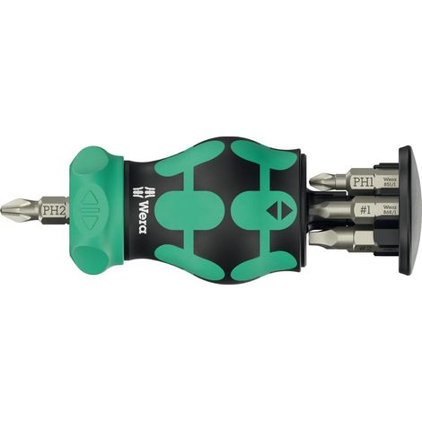 Wera Kraftform Kompakt Stubby magazine RA 4 Destornillador múltiple