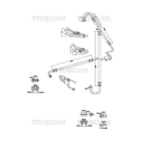 Conduite à haute/basse pression, climatisation TRISCAN 9010 24022 OPEL 13203337