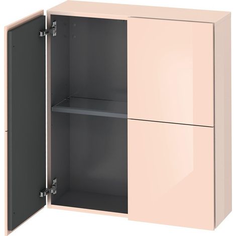 Armoire Duravit L-CUBE 700x243x800mm perle d'abricot haute brillance