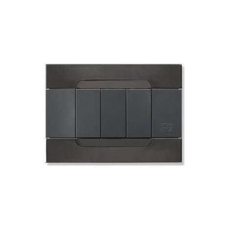 Placca Kadra Metallo Nickel Nero 3M ( URMET cod. 10903.92 )