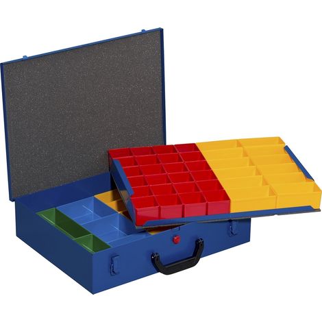 COFFRET PROFESSIONNEL MÉTAL À DOUBLE NIVEAU AVEC COMPARTIMENTS 44 X 37 X H10,5CM ALLIT 454124 (1/4)