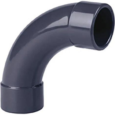Coude PVC cepex 90° gris résistant corrosion étanche