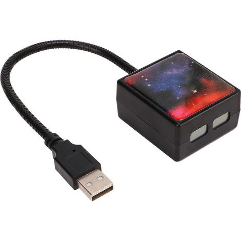 Veilleuse projecteur d'étoiles USB, lampe d'ambiance, 3 couleurs, décoration intérieure pour voiture, maison ou chambre
