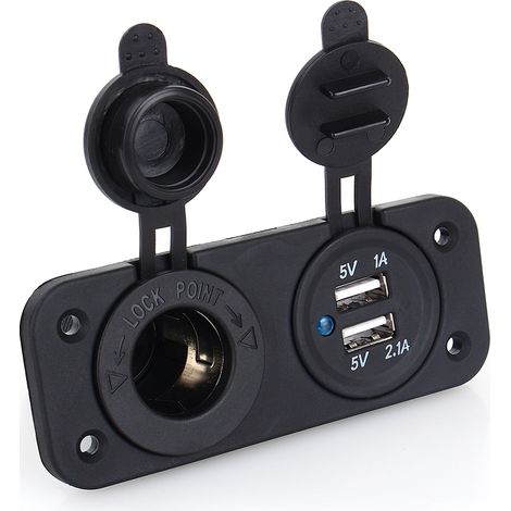 Dual USB 12V Kfz-Zigarettenanzünder-Ladegerät AC-Adapter-Splitterstecker. (1/5)