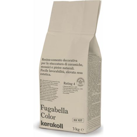 Joint résine-ciment Fugabella Color FILL 3 kg – Hydrofuge pour pièces humides – Haute résistance aux acides – Antibactérien – Kerakoll (1/3)