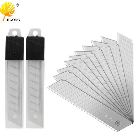 Lames de grand format pour couteaux utilitaires, livrées en coffret portable, conception de lame multi-sections, fabriquées en acier soigneusement sélectionné, tranchantes et durables.